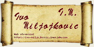 Ivo Miljojković vizit kartica